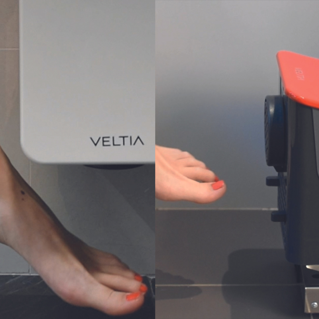 Foot Dryer Veltia mostrando su adaptabilidad